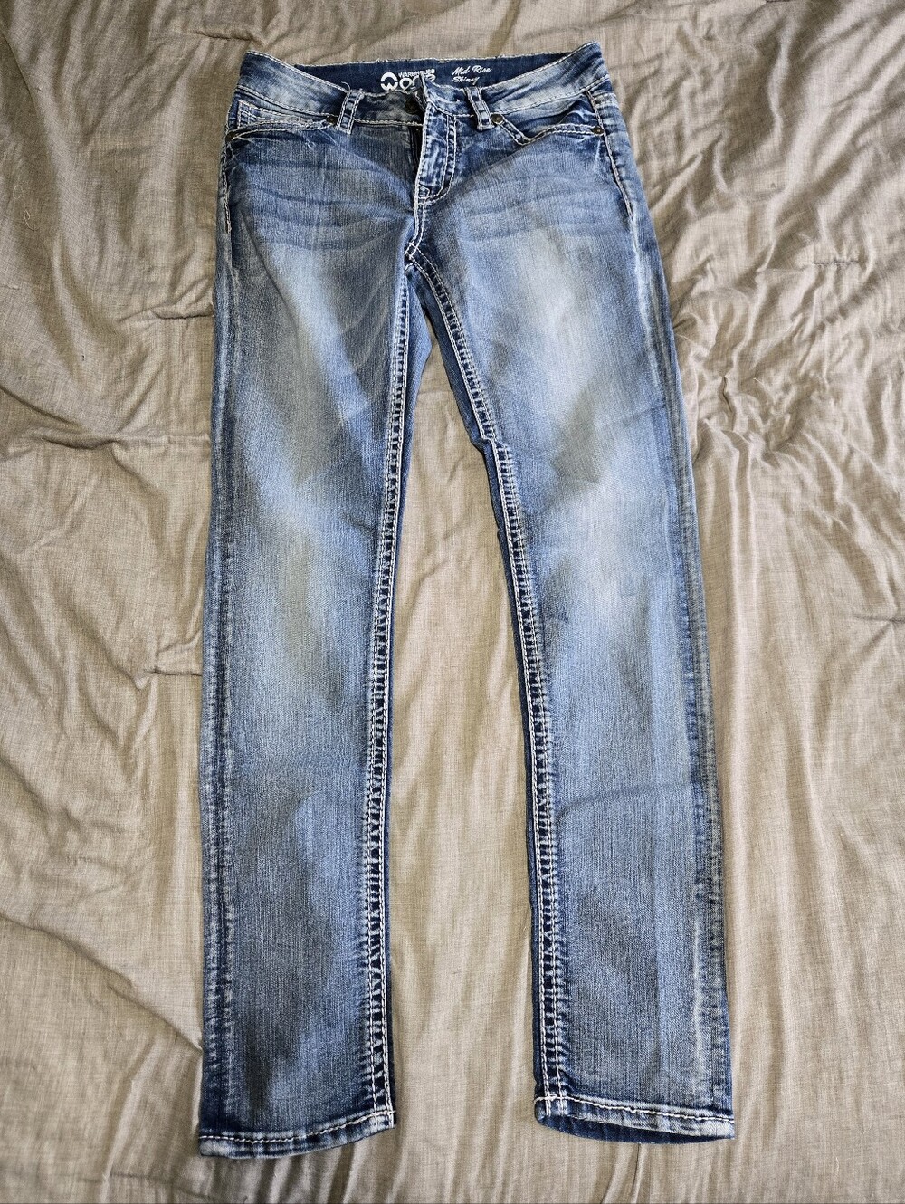 Warehouse One Mid-Rise Skinny Jeans